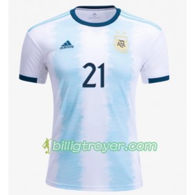 Billige Fotballdrakter Argentina Paulo Dybala 21 Hjemmedraktsett Copa América 2019 Kortermet